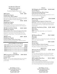 Bottle Shop And Tasting Room Drink In Menu