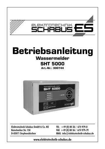 Wassermelder SHT 5000 - TecHome.de