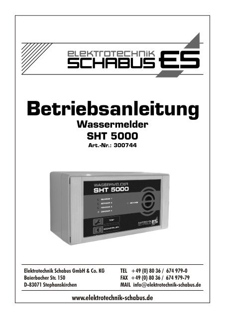 Wassermelder SHT 5000 - TecHome.de
