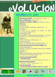 eVOLUCION 2(1) (2007) - Sociedad Española de Biología Evolutiva