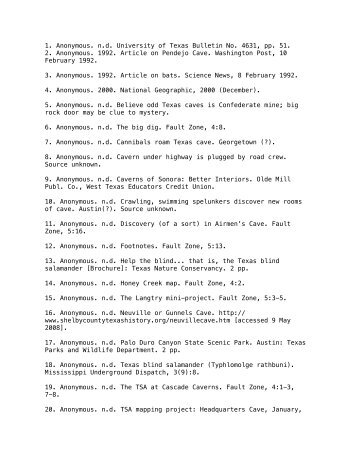 Bibliography-of-Texas-Speleology-export-20130613 (1) - Karst ...