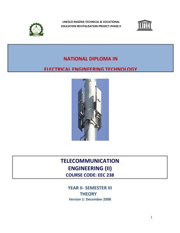 eec 238 telecomms theory - Unesco-Nigeria TVE Project