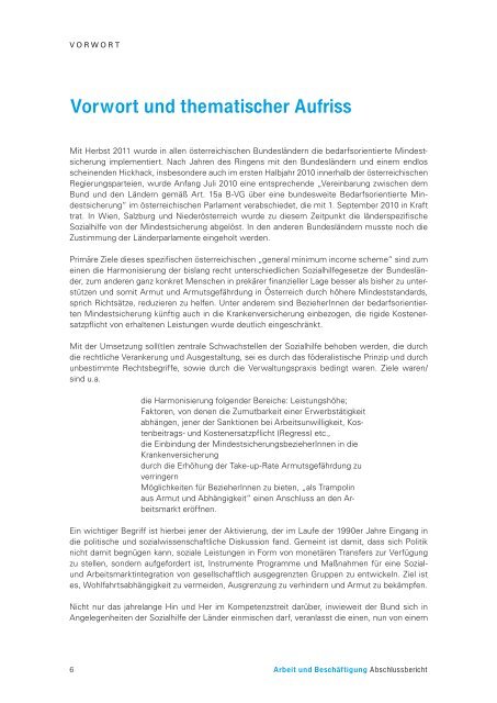 Bedarfsorientierte Mindestsicherung und Aktivierung in Oberösterreich