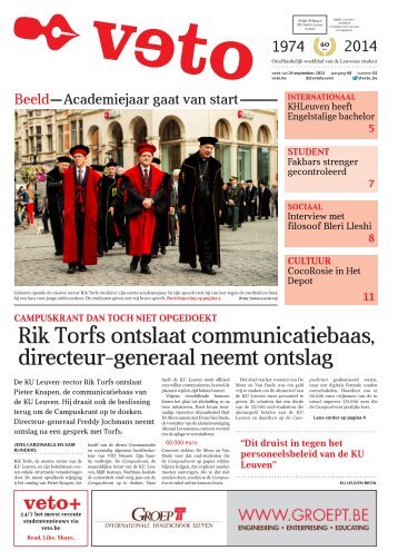 Rik Torfs ontslaat communicatiebaas, directeur-generaal ... - Veto