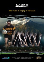 The value of rugby to Taranaki - Venture Taranaki