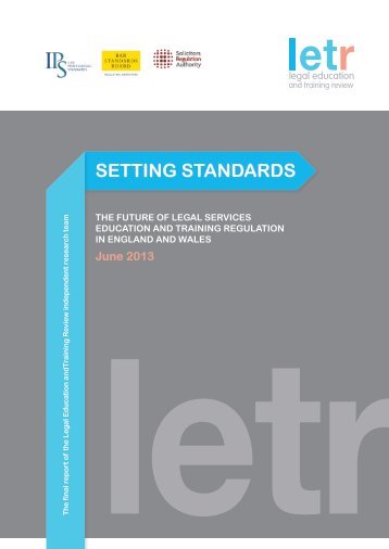 SETTING STANDARDS - Legal Education and Training Review