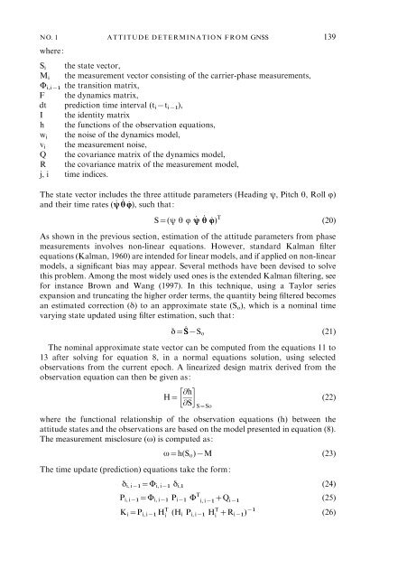 Attitude Determination from GNSS Using Adaptive Kalman Filtering