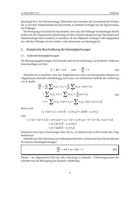 Zur Bewegung starrer Körper - SFZ-WEB-Seite Mathematik-Server