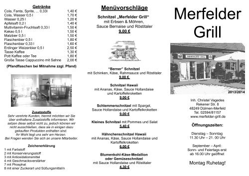 Flyer Download als PDF - Merfelder Grill