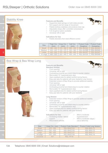 Orthotic Solutions Catalogue 2014 (25.14 MB) - R S L Steeper