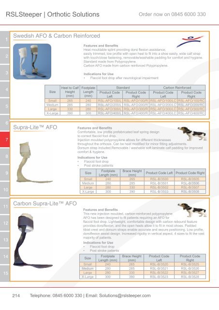 Orthotic Solutions Catalogue 2014 (25.14 MB) - R S L Steeper