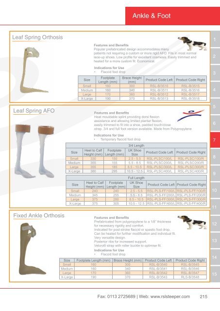 Orthotic Solutions Catalogue 2014 (25.14 MB) - R S L Steeper