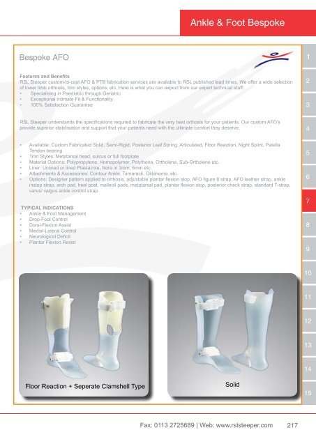 Orthotic Solutions Catalogue 2014 (25.14 MB) - R S L Steeper