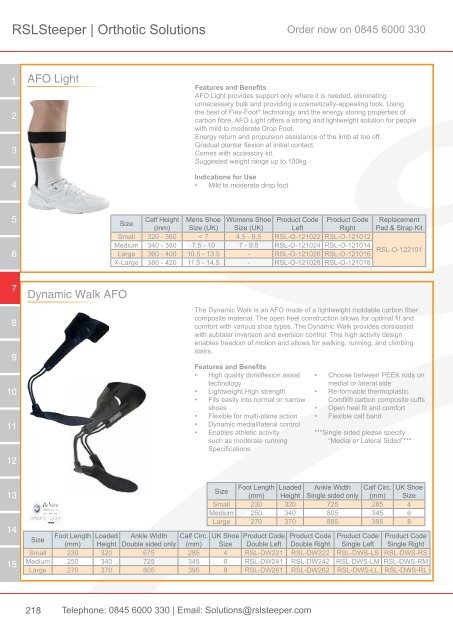 Orthotic Solutions Catalogue 2014 (25.14 MB) - R S L Steeper