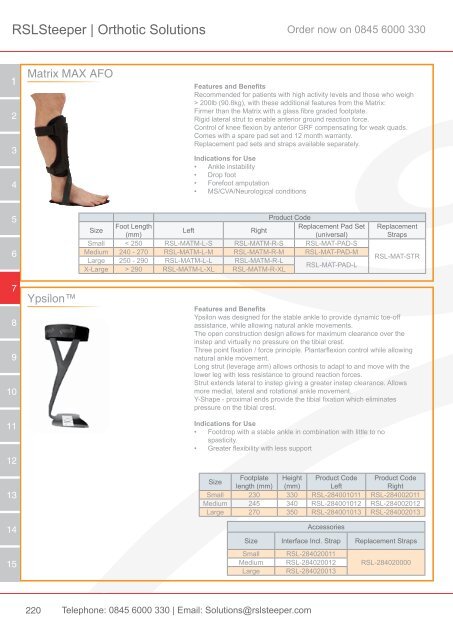 Orthotic Solutions Catalogue 2014 (25.14 MB) - R S L Steeper