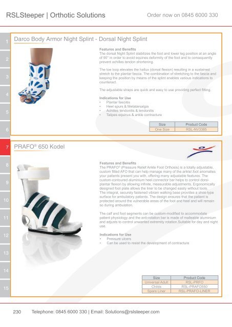 Orthotic Solutions Catalogue 2014 (25.14 MB) - R S L Steeper