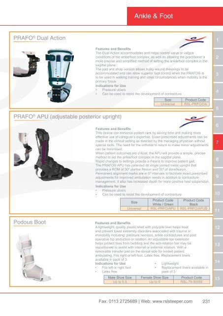 Orthotic Solutions Catalogue 2014 (25.14 MB) - R S L Steeper