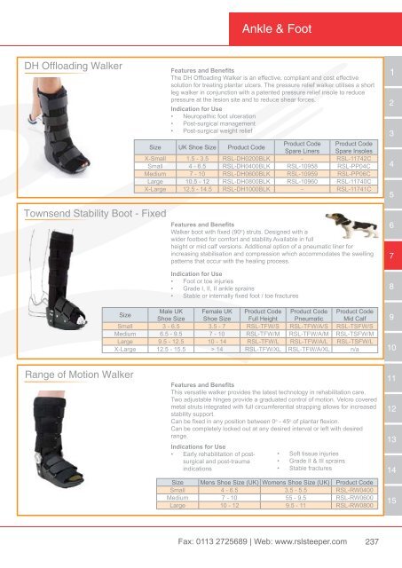 Orthotic Solutions Catalogue 2014 (25.14 MB) - R S L Steeper