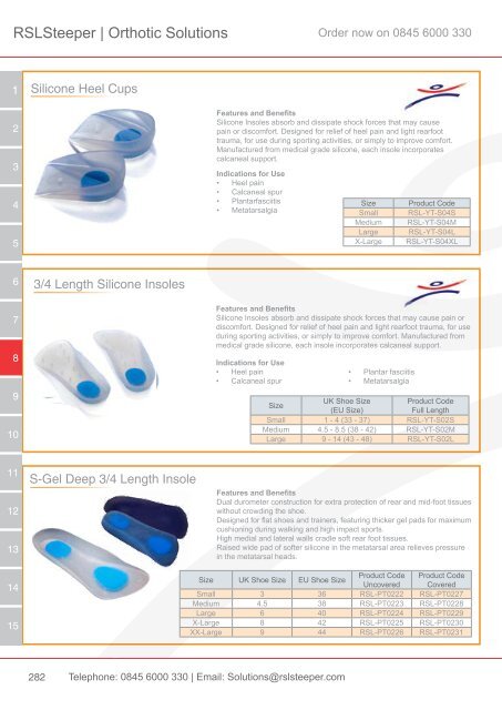 Orthotic Solutions Catalogue 2014 (25.14 MB) - R S L Steeper