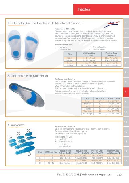 Orthotic Solutions Catalogue 2014 (25.14 MB) - R S L Steeper