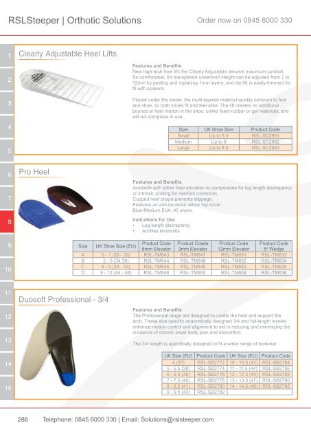 Orthotic Solutions Catalogue 2014 (25.14 MB) - R S L Steeper