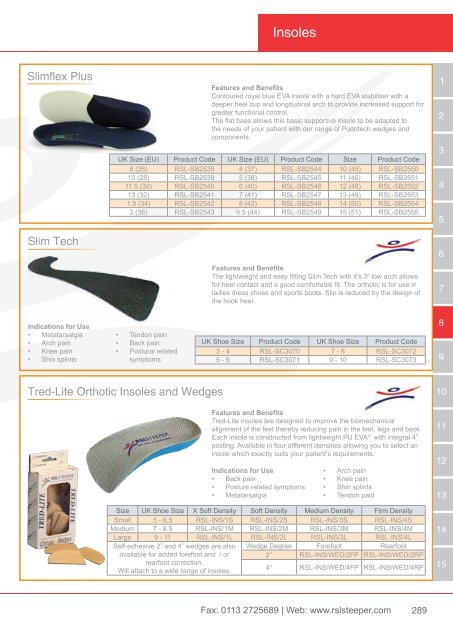 Orthotic Solutions Catalogue 2014 (25.14 MB) - R S L Steeper