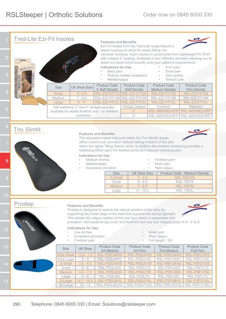 Orthotic Solutions Catalogue 2014 (25.14 MB) - R S L Steeper