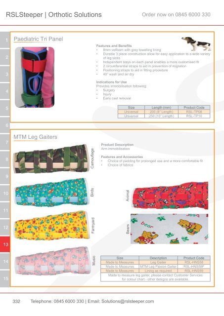 Orthotic Solutions Catalogue 2014 (25.14 MB) - R S L Steeper