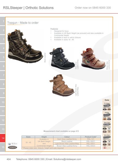 Orthotic Solutions Catalogue 2014 (25.14 MB) - R S L Steeper