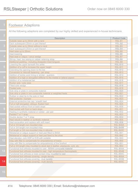 Orthotic Solutions Catalogue 2014 (25.14 MB) - R S L Steeper