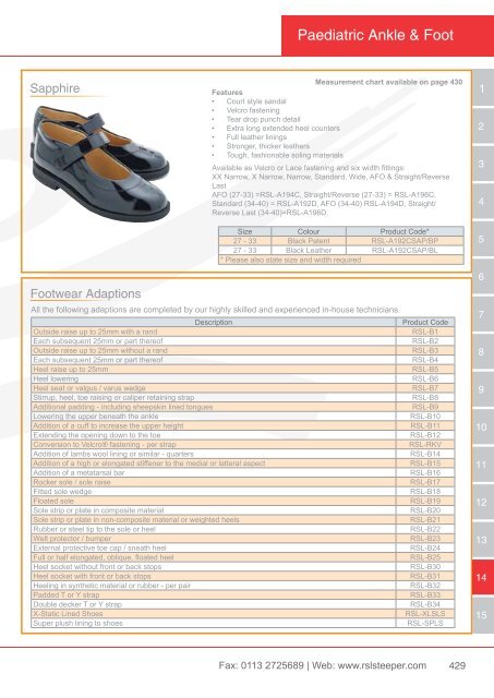 Orthotic Solutions Catalogue 2014 (25.14 MB) - R S L Steeper