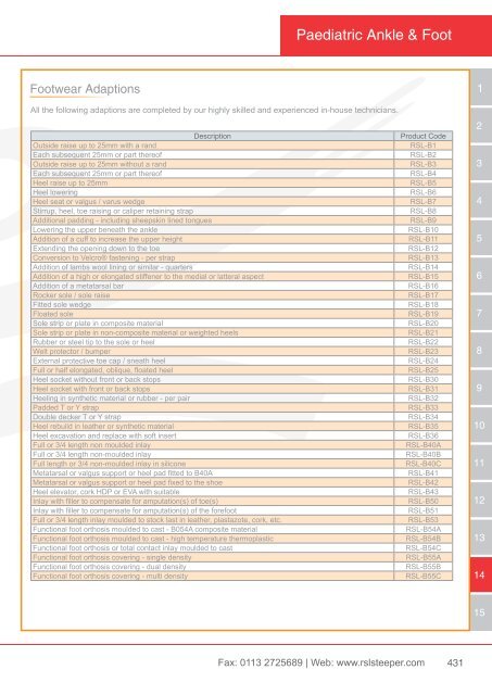 Orthotic Solutions Catalogue 2014 (25.14 MB) - R S L Steeper