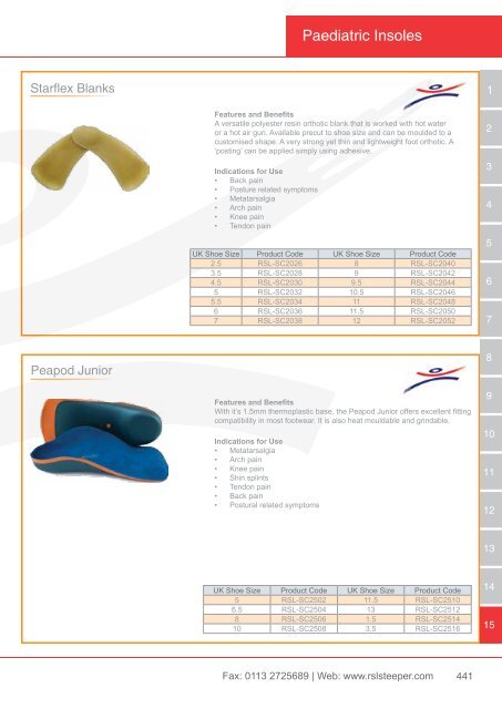 Orthotic Solutions Catalogue 2014 (25.14 MB) - R S L Steeper