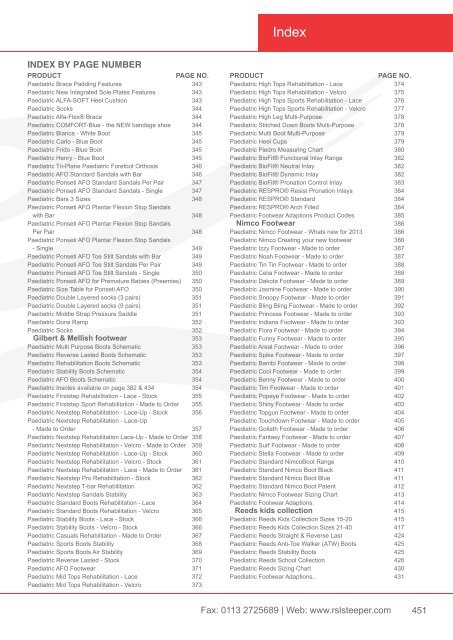 Orthotic Solutions Catalogue 2014 (25.14 MB) - R S L Steeper