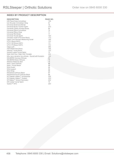 Orthotic Solutions Catalogue 2014 (25.14 MB) - R S L Steeper