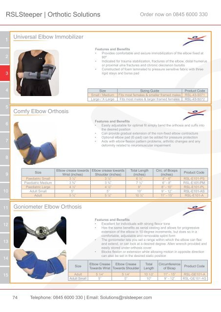 Orthotic Solutions Catalogue 2014 (25.14 MB) - R S L Steeper