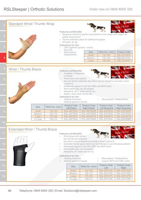 Orthotic Solutions Catalogue 2014 (25.14 MB) - R S L Steeper