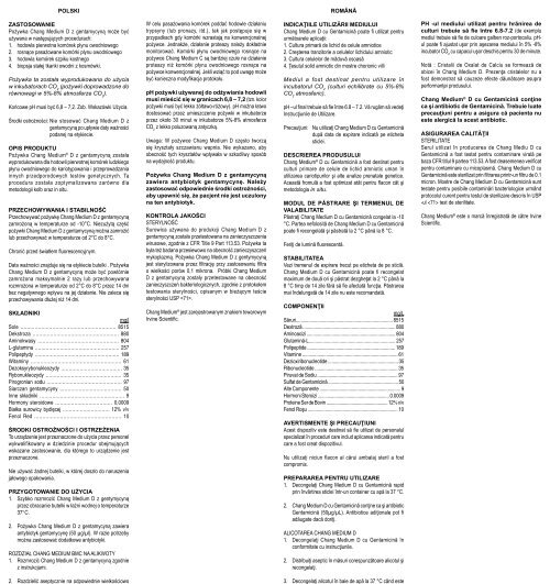 Chang Medium® D with Gentamicin For Human Amniotic Fluid Cells