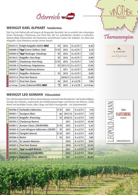 Interservice Weinkatalog - Handelshaus Wedl