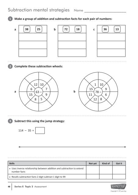 Addition and subtraction answers.pdf - Moree Web