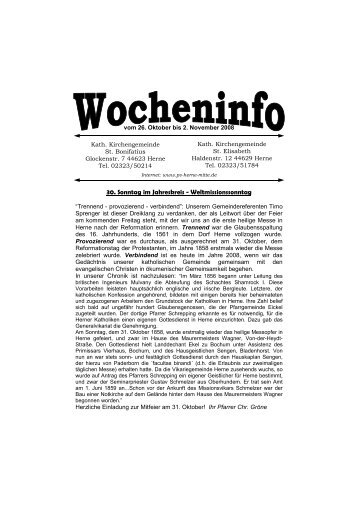 30. Sonntag im Jahreskreis - Weltmissionssonntag - Pv-herne-mitte.de