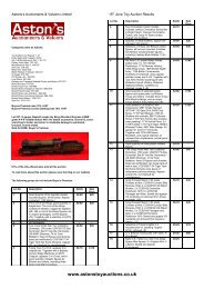 August Toy Auction Results Th - Aston's Auctioneers