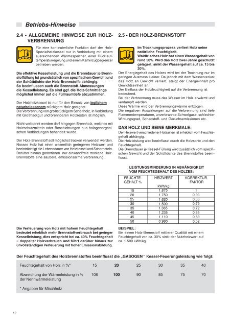 GASOGEN G3 2S Betriebsanweisung - Unical Deutschland