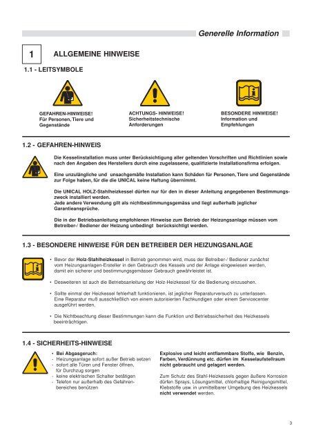 GASOGEN G3 2S Betriebsanweisung - Unical Deutschland