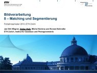 Bildverarbeitung 8 – Matching und Segmentierung - IGP - ETH Zürich
