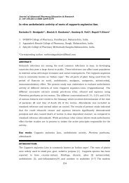 In vitro anthelmintic activity of roots of capparis zeylanica linn. - japer