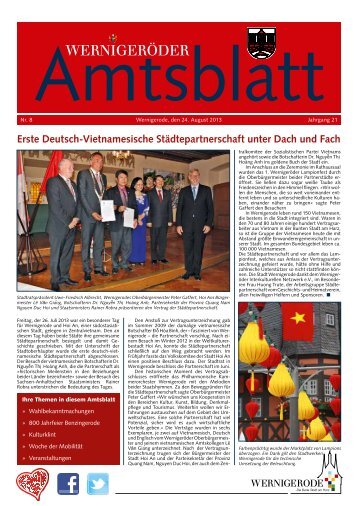 Amtsblatt Stadt Wernigerode 08 - 2013 (6.00 MB)