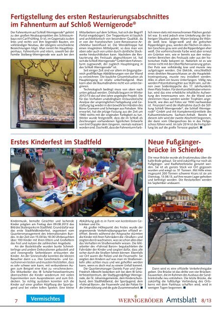 Amtsblatt Stadt Wernigerode 08 - 2013 (6.00 MB)