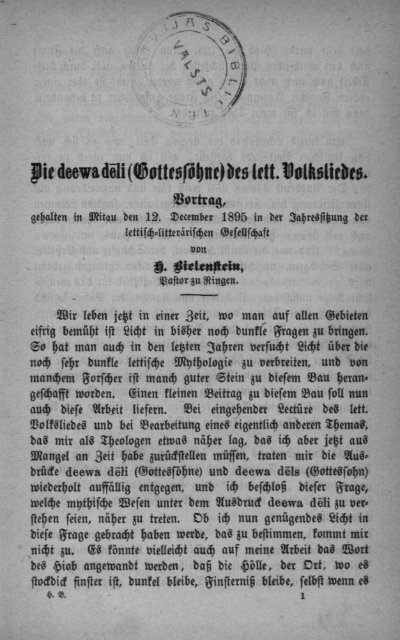 Studien aus dem Gebiete der lettischen Archäologie, Ethnographie ...