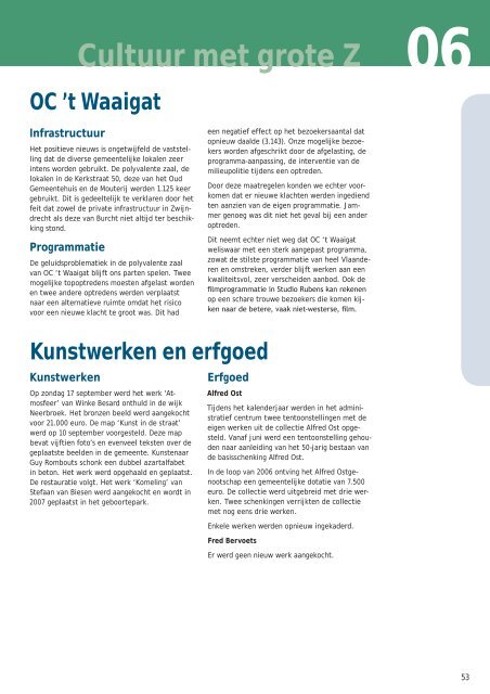 Jaarverslag 2006 - Gemeente Zwijndrecht